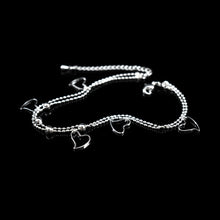 Lade das Bild in den Galerie-Viewer, 925 Sterling Silver Double Layer Heart / star Pendant Anklets Women Jewelry
