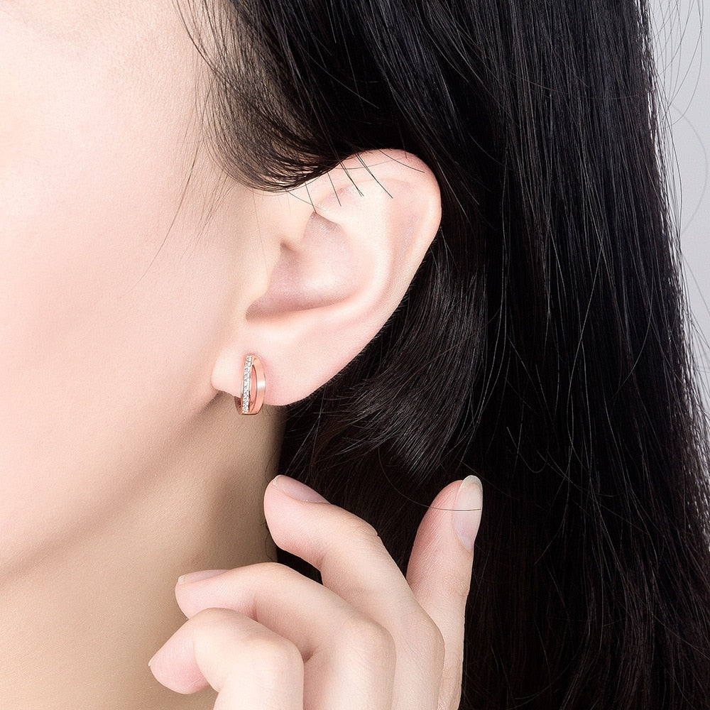 925 Silver Cute Hoop Earrings For Women