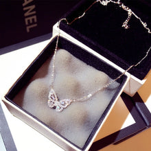 Load image into Gallery viewer, Zirconia Butterfly Necklace Charm Bling Jewelry
