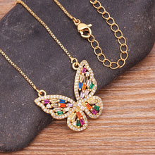 Load image into Gallery viewer, Happy Butterfly Rhinestone Crystal Charm Choker Necklace for Woman
