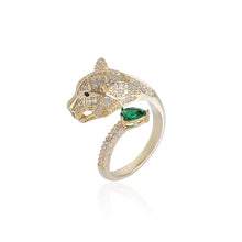 Carica l&#39;immagine nel visualizzatore di Gallery, Leopard Head Design Resizable Ring Hip Hop Punk Rings for Women Jewelry
