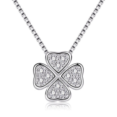 925 Sterling Silver Jewelry Love Clover Necklaces