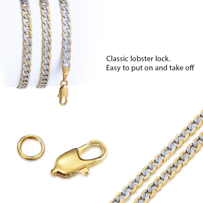Gold filled Chain Necklace For Men Jewelry