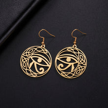 Load image into Gallery viewer, The Eye Of Horus Celtics Knot Dangle Earrings Jewelry
