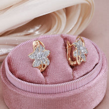 Load image into Gallery viewer, 585 Rose Gold Flower Earrings For Women Jewelry
