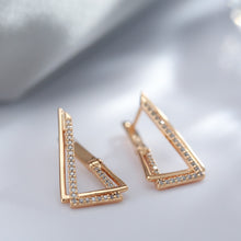 Load image into Gallery viewer, Triangle Geometry 585 Rose Gold Color Earrings For Women
