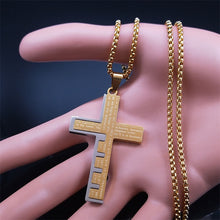 Carica l&#39;immagine nel visualizzatore di Gallery, Retro Cross Christian Church Prayer Necklace
