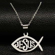 Load image into Gallery viewer, Ichthys Jesus Necklaces
