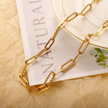 Carica l&#39;immagine nel visualizzatore di Gallery, Paperclip Link Chain Choker Cuban Link Trendy Necklace Jewelry

