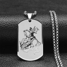 Load image into Gallery viewer, Stainless Steel SAINT George Necklace For Women / Men
