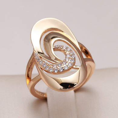 Unusual 585 Rose Gold Rings Daily Women Fine Jewelry Ring