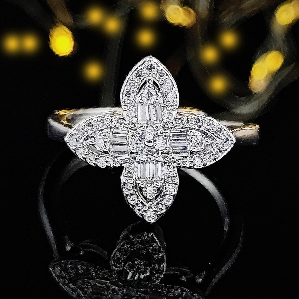 Four-leaf Clover Silver Bride Dubai Jewelry Sets for Women