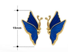 Cargar imagen en el visor de la galería, 925 Sterling Silver Movable Wing Butterfly earring for Women Jewelry
