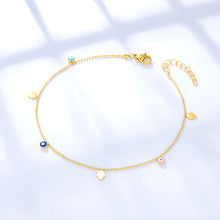 Load image into Gallery viewer, Enamel Round Evil Eye Leg Chain Anklets Jewelry

