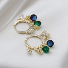 Cargar imagen en el visor de la galería, Multicolor Crystal Tassel Charm Earring for Women
