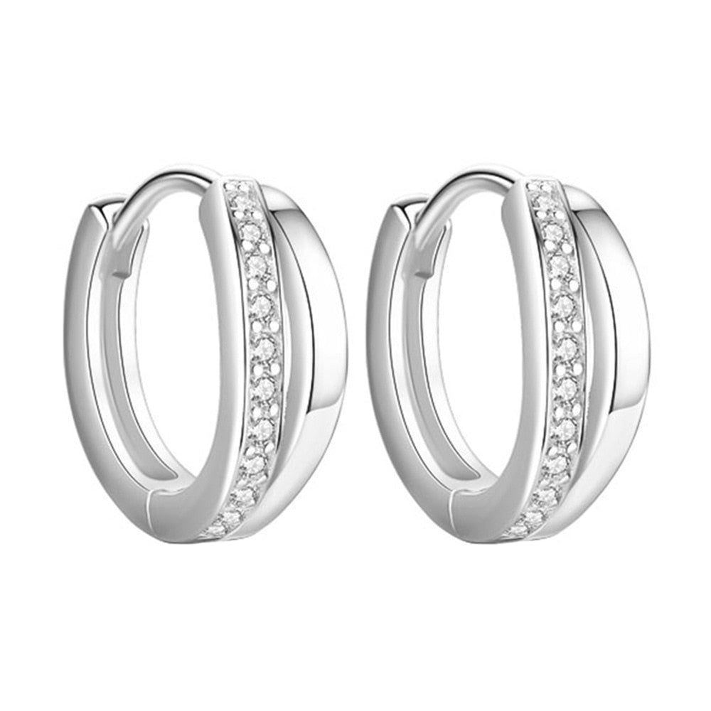 925 Silver Cute Hoop Earrings For Women