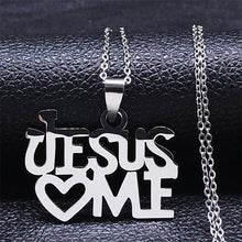 Load image into Gallery viewer, I Love Jesus Stainless Steel Pendant Necklace
