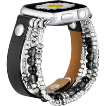 Ladda upp bild till gallerivisning, Bracelet Band For Apple Watch Strap Women Elastic Beaded Leather Strap
