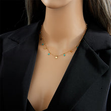 Load image into Gallery viewer, Green Stone Star Necklace
