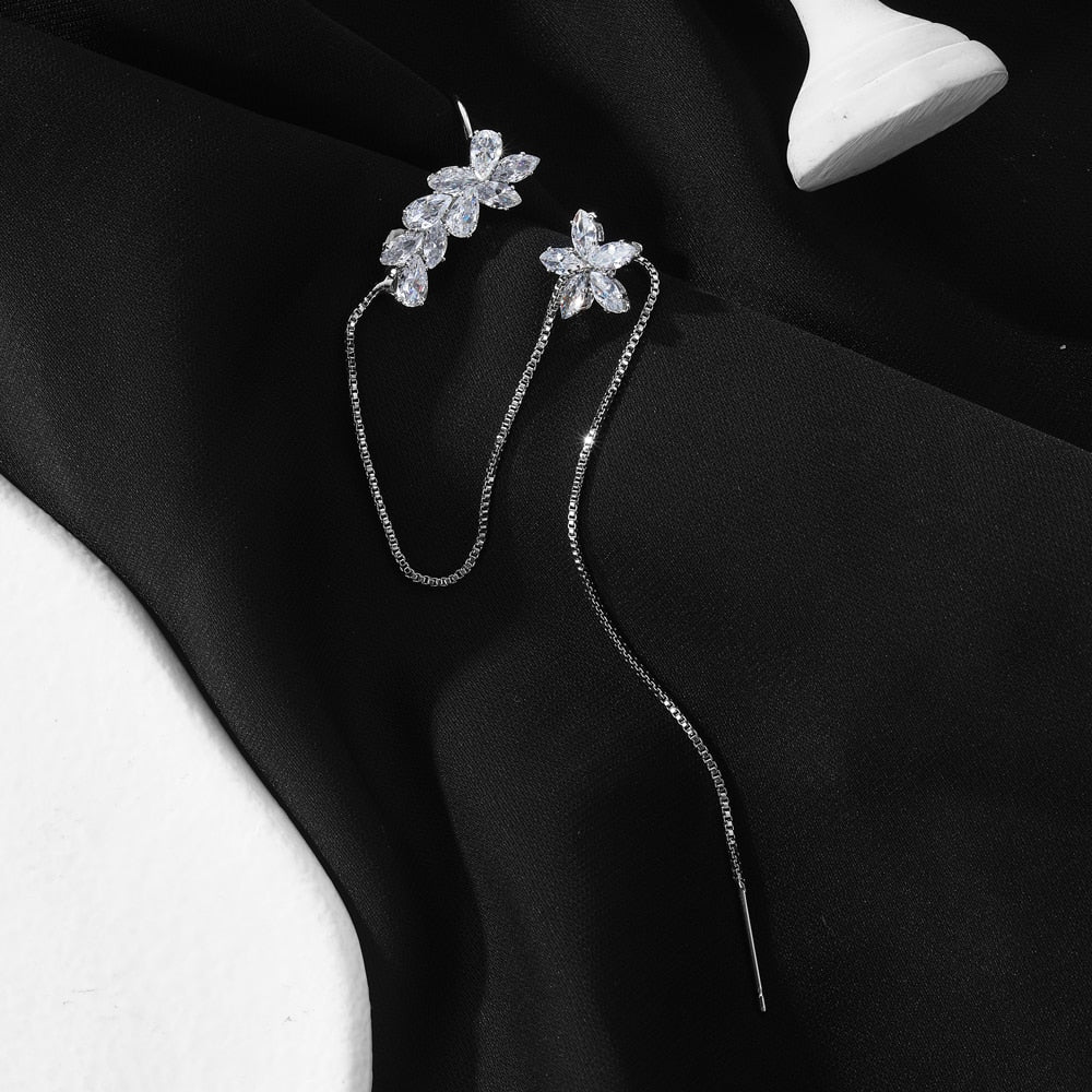 Trendy Long Tassel Chain Pendants Drop Earrings Jewelry