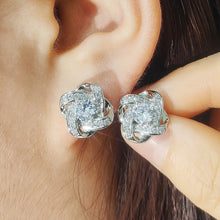 Load image into Gallery viewer, Flower silver Korean Earrings for Women Jewelry
