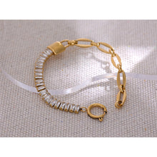 Lade das Bild in den Galerie-Viewer, Metal Lock Chain Bling Bracelet Bangle Stylish Jewelry
