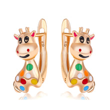 Cargar imagen en el visor de la galería, Colorful Giraffe Cute Exquisite Earrings Jewelry Women
