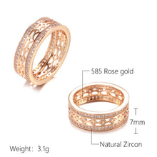 Load image into Gallery viewer, 585 Rose Gold Natural Zircon Micro Inlay Vintage Rings

