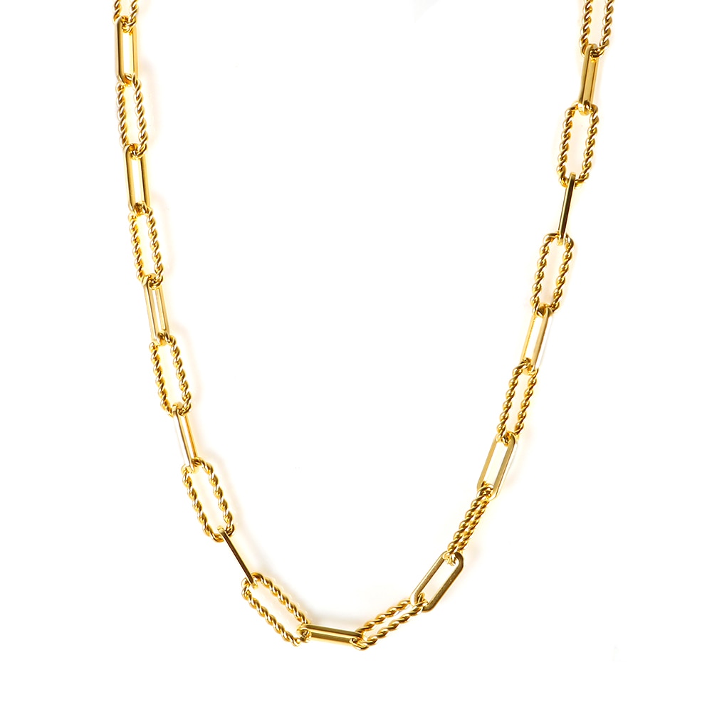 Paperclip Link Chain Choker Cuban Link Trendy Necklace Jewelry