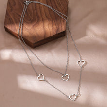 Load image into Gallery viewer, Stainless Steel Heart Pendant Layered Necklace
