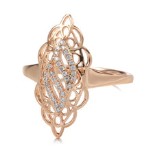Cargar imagen en el visor de la galería, Luxury long 585 Rose Gold Women Ring Jewelry
