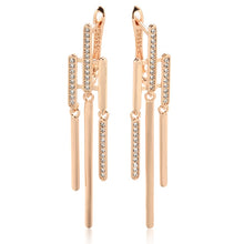 Carica l&#39;immagine nel visualizzatore di Gallery, Luxury Long Tassel Dangle 585 Rose Gold Earrings for Women Jewelry

