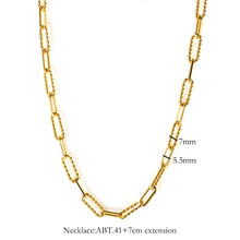Carica l&#39;immagine nel visualizzatore di Gallery, Paperclip Link Chain Choker Cuban Link Trendy Necklace Jewelry
