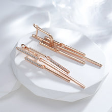 Cargar imagen en el visor de la galería, Luxury Long Tassel Dangle 585 Rose Gold Earrings for Women Jewelry

