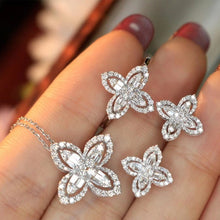 Cargar imagen en el visor de la galería, Four-leaf Clover Silver Bride Dubai Jewelry Sets for Women
