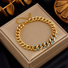 Load image into Gallery viewer, Stainless Steel Gold Thick Bracelet For Women Jewelry
