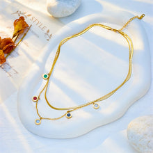 Ladda upp bild till gallerivisning, Round Colorful Roman Numeral Pendant Necklace For Women Jewelry
