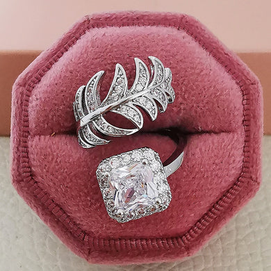 Luxury Trendy leaf Adjustable Ring for Women