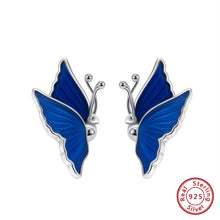Load image into Gallery viewer, 925 Sterling Silver Movable Wing Butterfly earring for Women Jewelry
