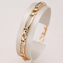 Lade das Bild in den Galerie-Viewer, Rose Gold Square Link Bracelet For Women Luxury Jewelry
