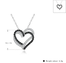 Charger l&#39;image dans la galerie, black silver heart Necklace Women Jewelry for woman

