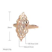 Load image into Gallery viewer, Luxury long 585 Rose Gold Women Ring Jewelry
