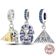 Charger l&#39;image dans la galerie, Egypt Pharaoh Dangle Charm Enamel Beads fit MULA Original Charms Bracelet
