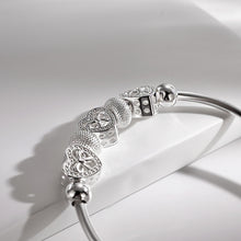 Carica l&#39;immagine nel visualizzatore di Gallery, 925 silver Cute Heart Bangles bracelets
