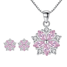 Load image into Gallery viewer, 925 Silver Vintage Flower Crystal Jewelry Set
