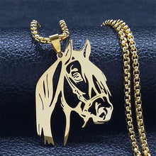 Load image into Gallery viewer, Horse Head Pendant Necklace for Women
