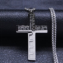 Load image into Gallery viewer, Retro Cross Christian Church Prayer Necklace
