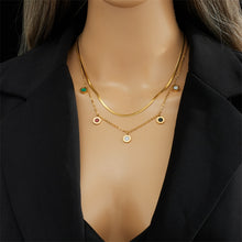 Charger l&#39;image dans la galerie, Round Colorful Roman Numeral Pendant Necklace For Women Jewelry
