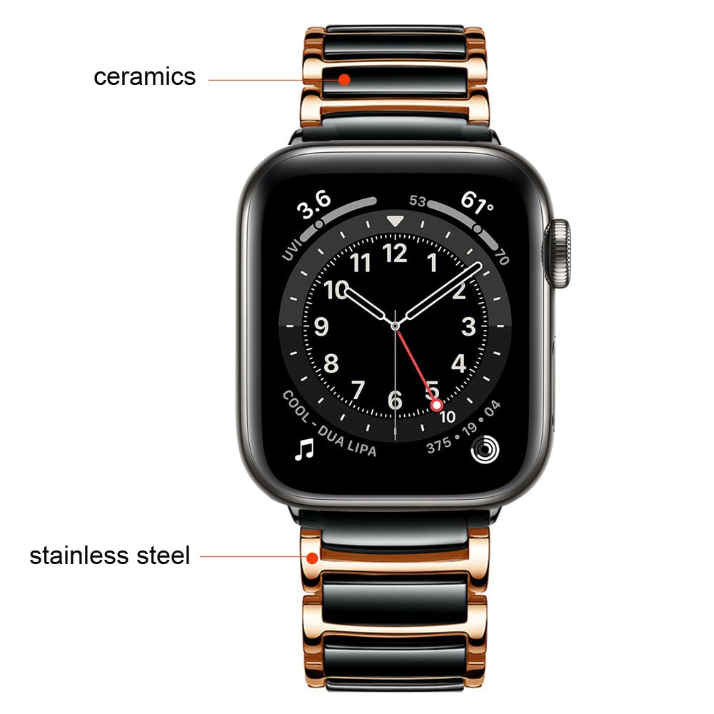 IMS apple watch luxury Ceramics Stainless Steel Business Bracelet