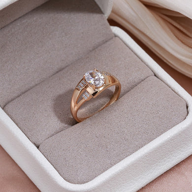 Shiny Natural Zircon Vintage Rings For Women